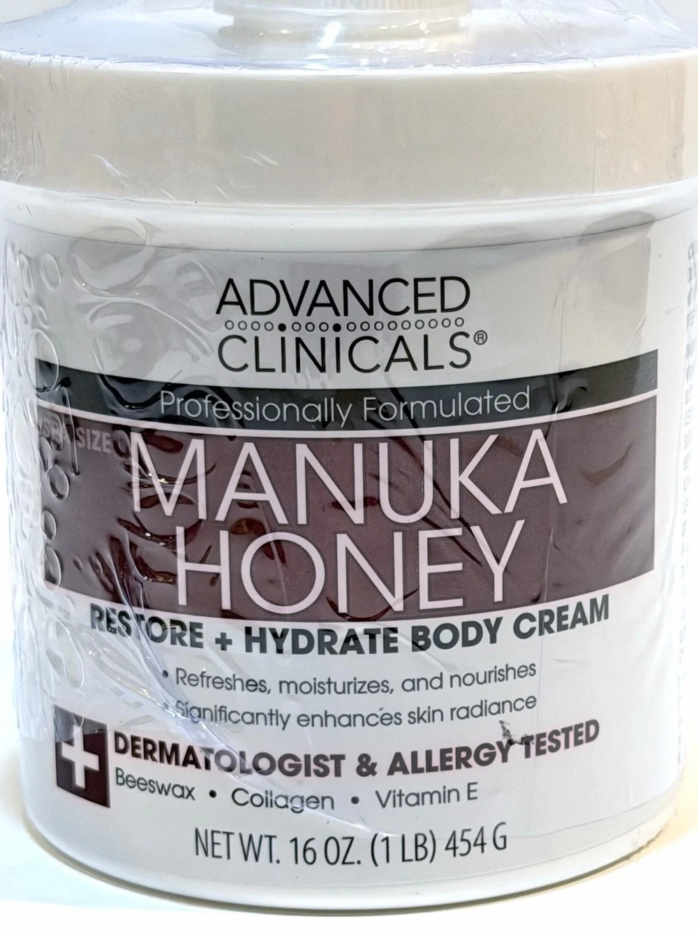 2 Pack Advanced Clinicals Manuka Honey Restore + Hydrate DC Body Cream 16 oz